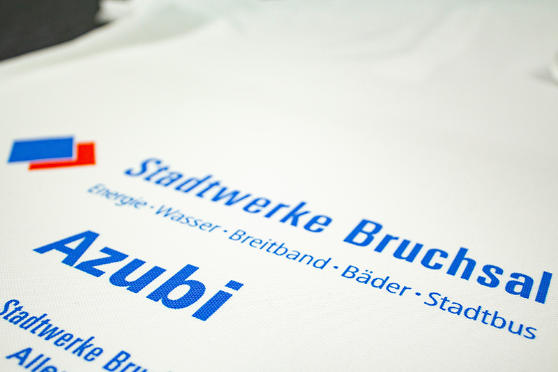 Textildruck Sublimationsdruck 2 - farbig auf weißem Polyester Bruchsal Forst Karlsruhe